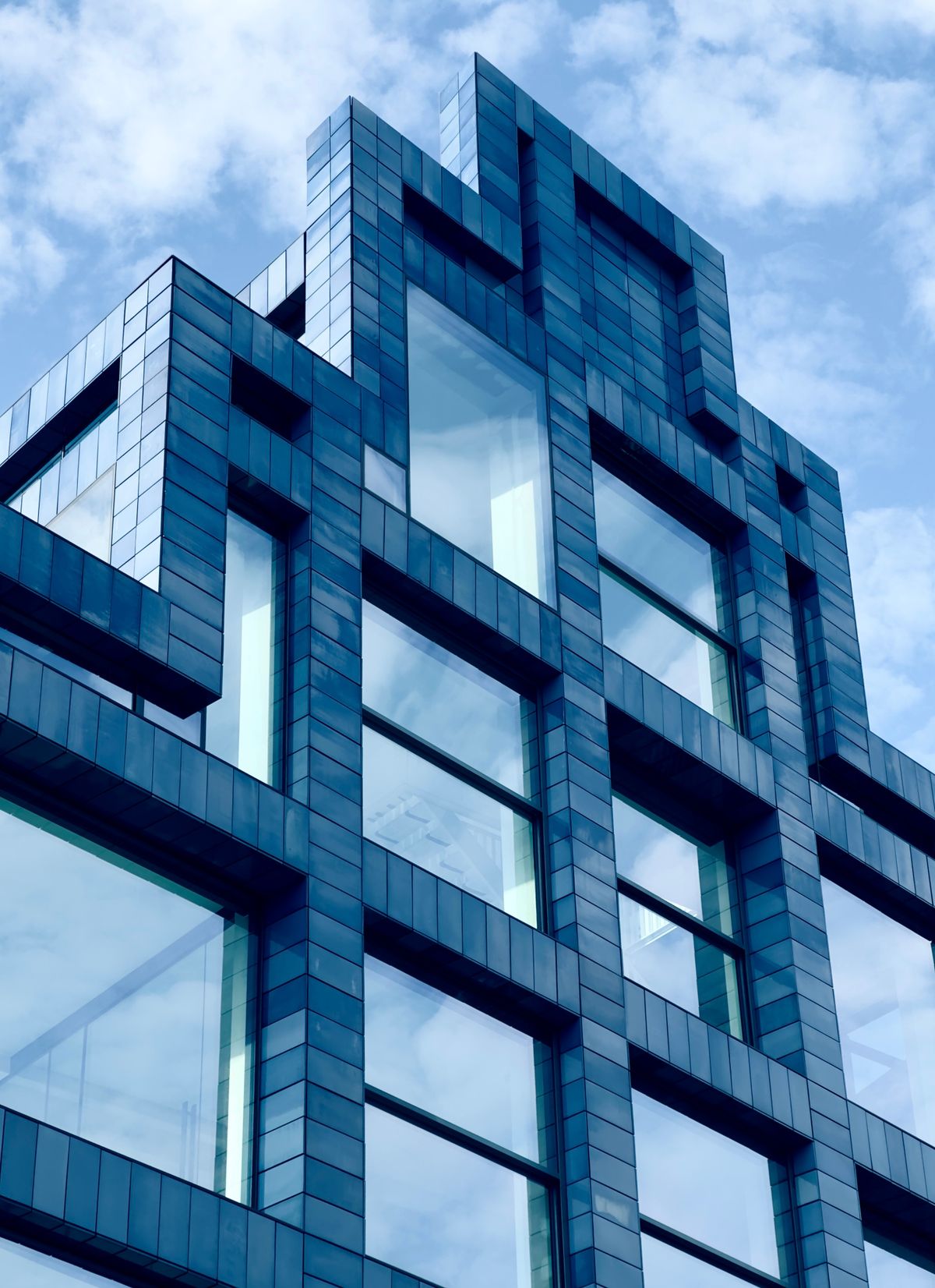 Modern architecture under a blue sky