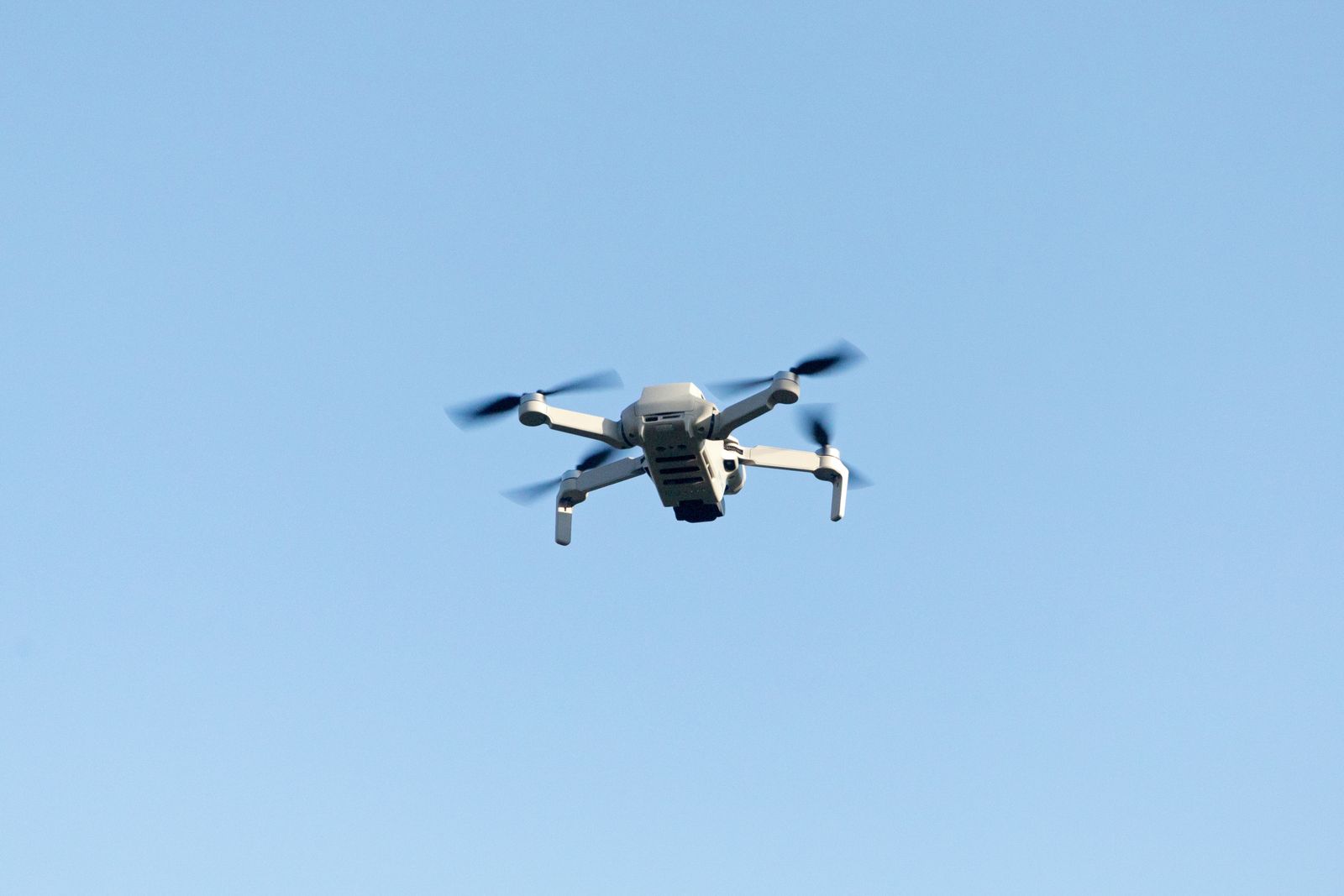 Drone under a blue sky