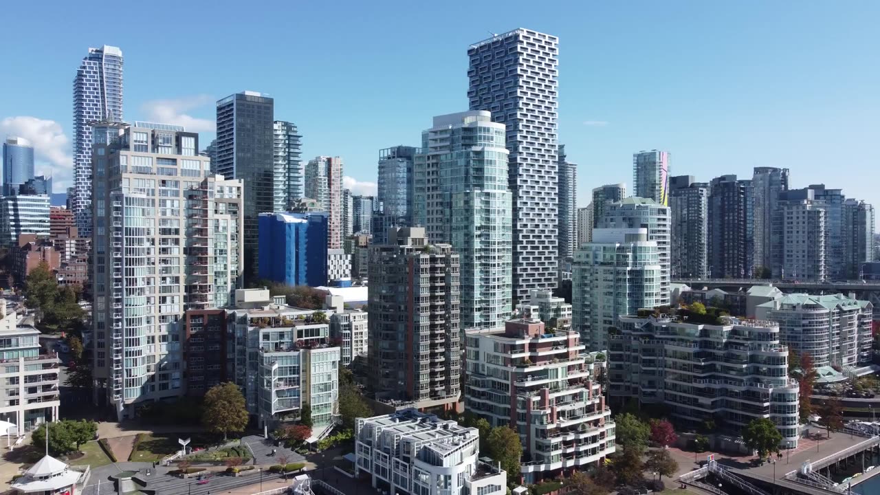 Aerial view of a modern city